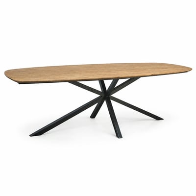 Grande table à manger en bois de teck recyclé 280 cm DEPOK PIER IMPORT