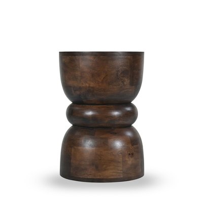 Table d'appoint en bois massif ø33,5cm - PULAU DRAWER