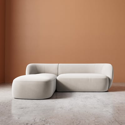 Alban Crushed Velvet Corner Chaise Sofa SWOON
