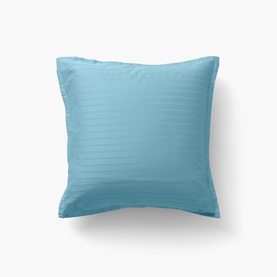 Taie d'oreiller rectangulaire satin de coton jacquard pois et rayures PRESTIGE CARRE BLANC