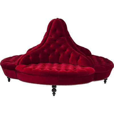 Canapé rond en velours, BOUDOIR KARE DESIGN