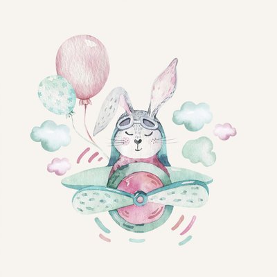 Tableau Sur Toile Aviateur Lapin ENFANT CEANOTHE