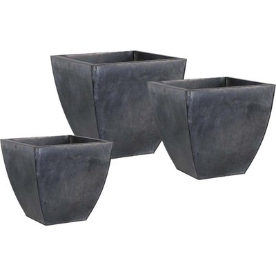 Cache pot en zinc noir (Lot de 3) AUBRY GASPARD