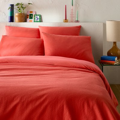 Housse de couette coton et coton lavé, Seersucker LA REDOUTE INTERIEURS