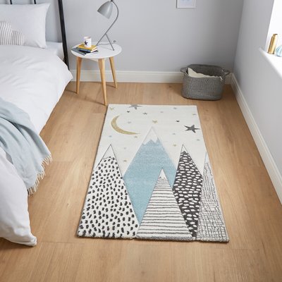 Kids Starry Night Scene Patterned Rug SO'HOME