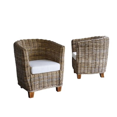 Lot de 2 fauteuils de jardin en kubu  MUSA BERAH GETAH