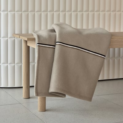 Plaid en polaire beige, B LINEA BOSS HOME