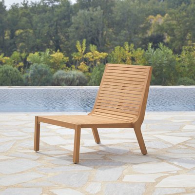 Fauteuil bas de jardin en teck massif TEO TIKAMOON