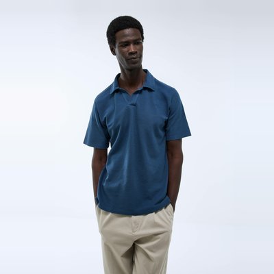Polo col v manches courtes  en coton bio MONOPRIX
