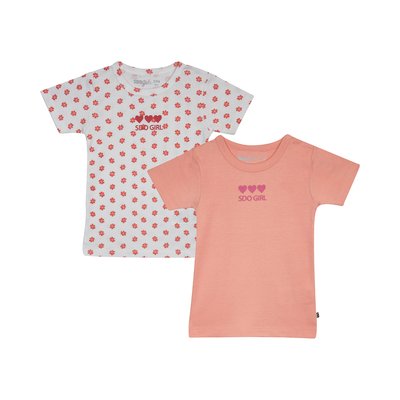 Lot 2 t-shirts maillots de corps fille ficaja SUCRE D'ORGE
