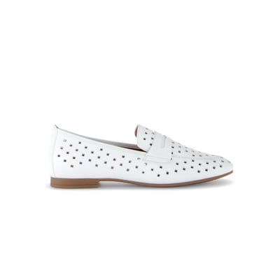Mocassins en  à talon décroché effet galvanisé GABOR
