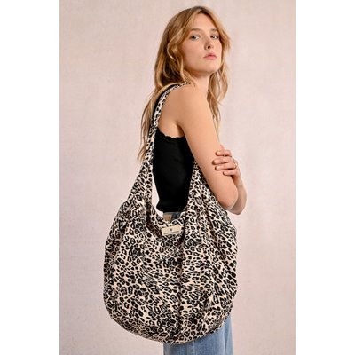 Sac cabas souple, imprimé léopard MOLLY BRACKEN