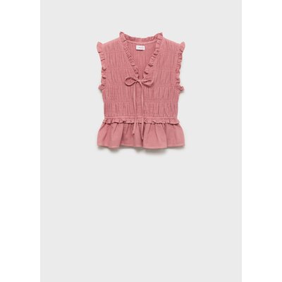 Blouse froncée volant MANGO TEEN