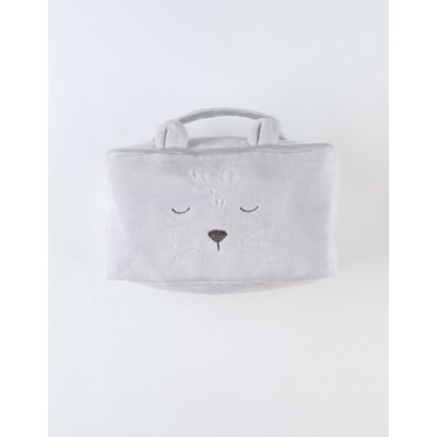 Trousse de toilette Kendi en Veloudoux gris clair NOUKIE'S