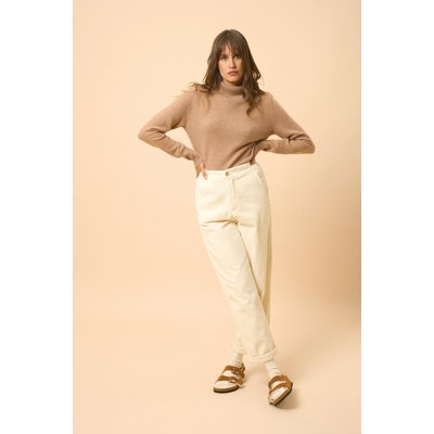 Pull Col Roulé Camel Chiné Udny JUST CASHMERE