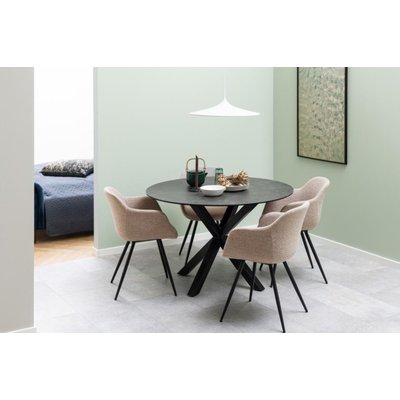Table de salle à manger ronde en céramique L119 4 personnes - NEIVA HELLIN, DEPUIS 1862