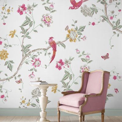 Papier peint panoramique fleuri Jardin d'oiseaux LAURA ASHLEY