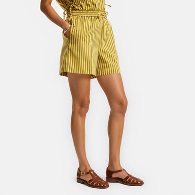 Striped Elasticated Waist Shorts LA REDOUTE COLLECTIONS