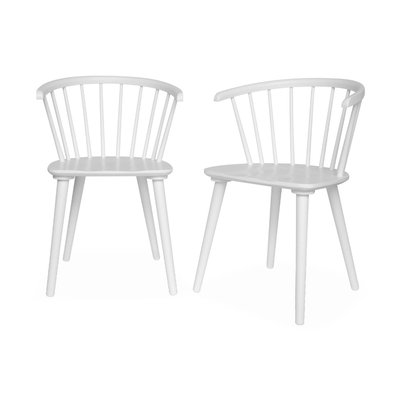Chaise à barreaux bois d'hévéa et contreplaqué (lot de 2) PAULA SWEEEK