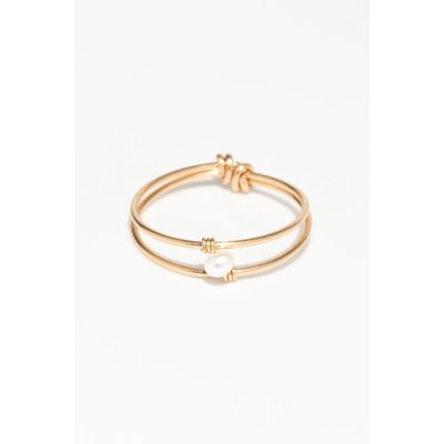 Bague double Essentiel - Perle de culture YAY PARIS