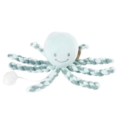 Peluche poulpe musical Vert de gris - menthe NATTOU