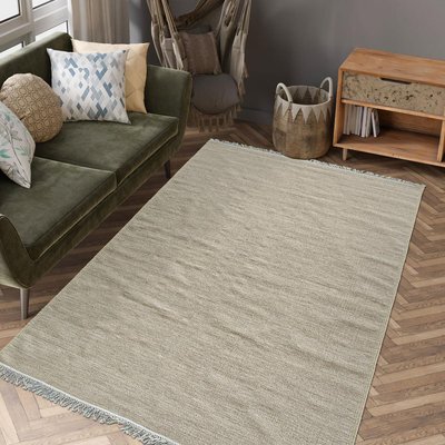 Tapis kilim fait main en laine motif uni BAYA IBAY UN AMOUR DE TAPIS