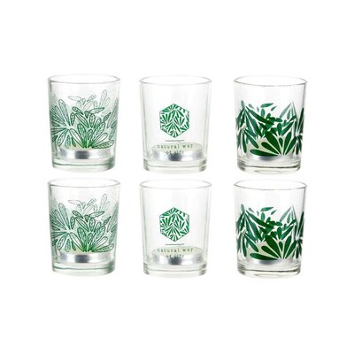 Photophores jungle avec bougies chauffe-plat (Lot de 6) CMP