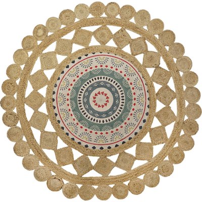 Tapis en jute et coton, motifs vintage RECOLLECTION