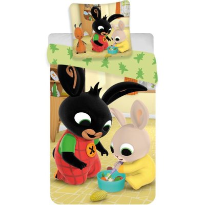 Parure de Lit Enfant Coton Lapin Noir HOME