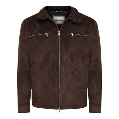 Blouson marron uni avec un col à revers et une fermeture zippée CARDIN SPORTSWEAR