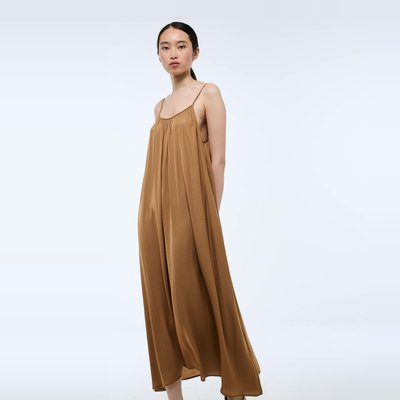 Robe ample satinée à bretelles MONOPRIX