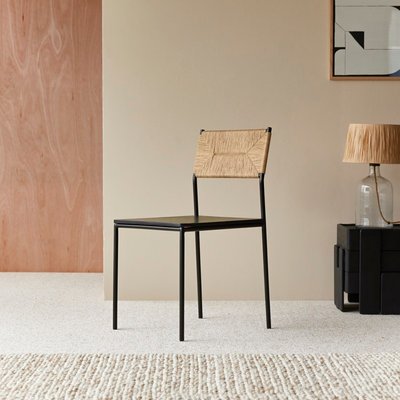Chaise en métal et fibres naturelles FIDELE TIKAMOON