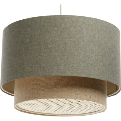 Suspension en tissu rond avec diffuseur rotin Boho Elegant BPS KONCEPT