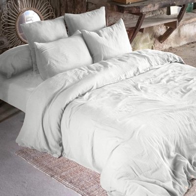 Parure de lit double gaze de coton TERRE DE NUIT