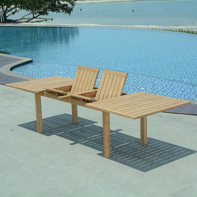 Table extensible teck massif Constantine XL 194/294 x110 cm TECK ATTITUDE
