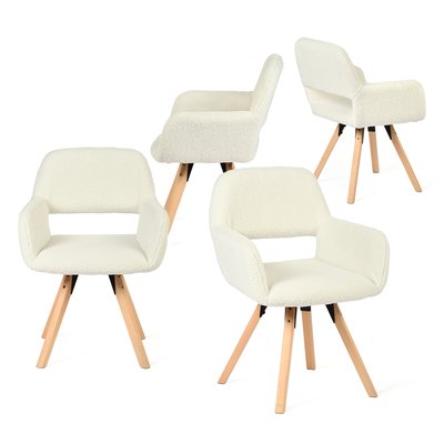 Lot de 4 chaises de salle à manger velours côtelé scandinave, CROMWELLMID MEUBLES COSY