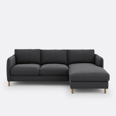 Canapé d'angle droit, convertible, 4 places, en polyester, LOMÉO LA REDOUTE INTERIEURS