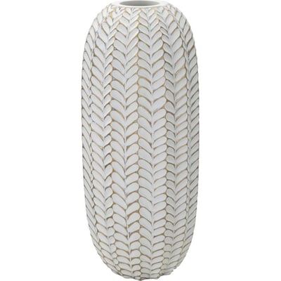 Vase sculpté relief feuille élégant MODERN RECOLLECTION