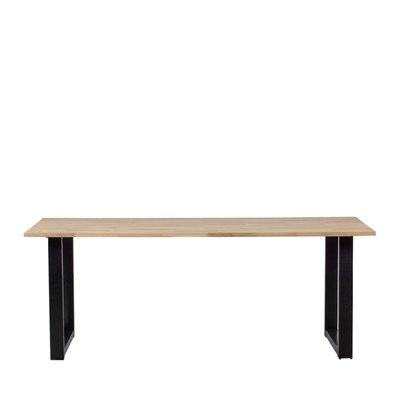Table à manger en bois piétement en U 200x90cm naturel - TABLO WOOOD