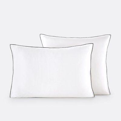Victor Plain 100% Washed Cotton Satin 300 Thread Count Pillowcase LA REDOUTE INTERIEURS