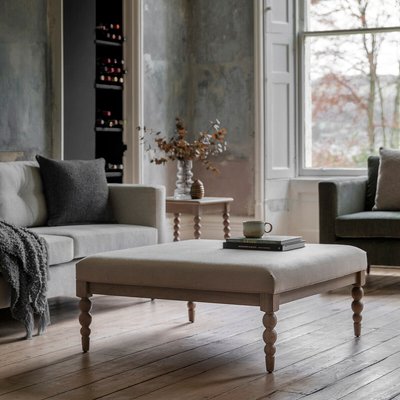 Ames Oak Coffee Table with Pompom Legs SO'HOME