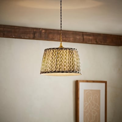 25cm Gracelyn Floral Pleated Pendant Shade SO'HOME