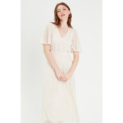 Robe longue évasée dentelle CACHE CACHE