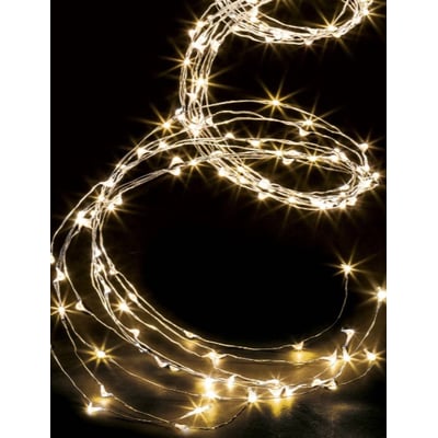 Guirlande lumineuse cascade d'extérieur 2 m 400 LED blanc froid fil cuivre 13 fonctions avec minuteur sur secteur ATMOSPHERA