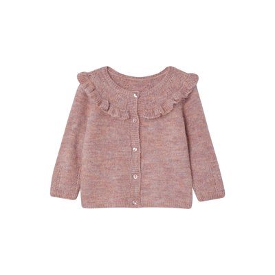 Cardigan à volant et maille ajourée VERTBAUDET