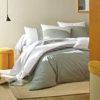 Drap Housse en Coton  PERCALE UNIE BLANC DES VOSGES