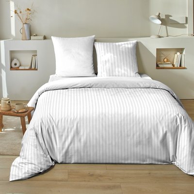 Parure housse de couette satin de coton, unie, Sati C DESIGN HOME TEXTILE