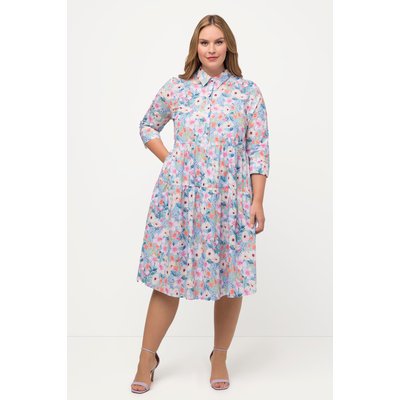 Robe chemisier, fleurs ligne en A ULLA POPKEN