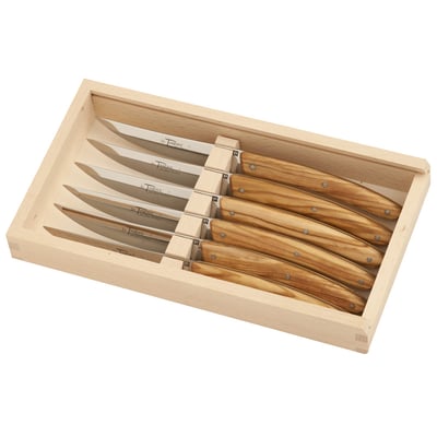 Couteau De Table "le Thiers X3 Manche Bois En Coffre DUBOST