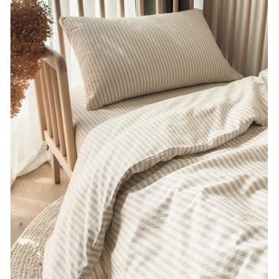 Housse de couette Percale de Coton Bio bébé RAYÉ KADOLIS